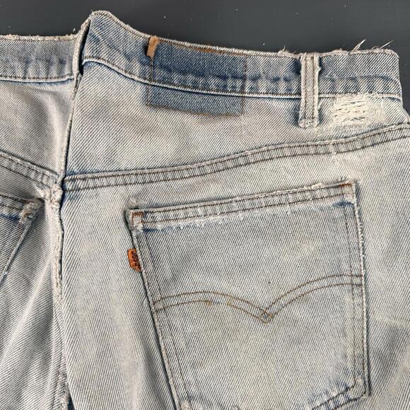 VTG Levis 505 Orange Tab Jeans Men 36x31 Upcycled Thrashed Skate 90's Distressed - Picture 10 of 10